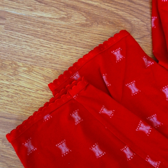 Savage X Cotton Jersey Legging XL 1X Goji Berry Red X Print - Picture 6 of 7